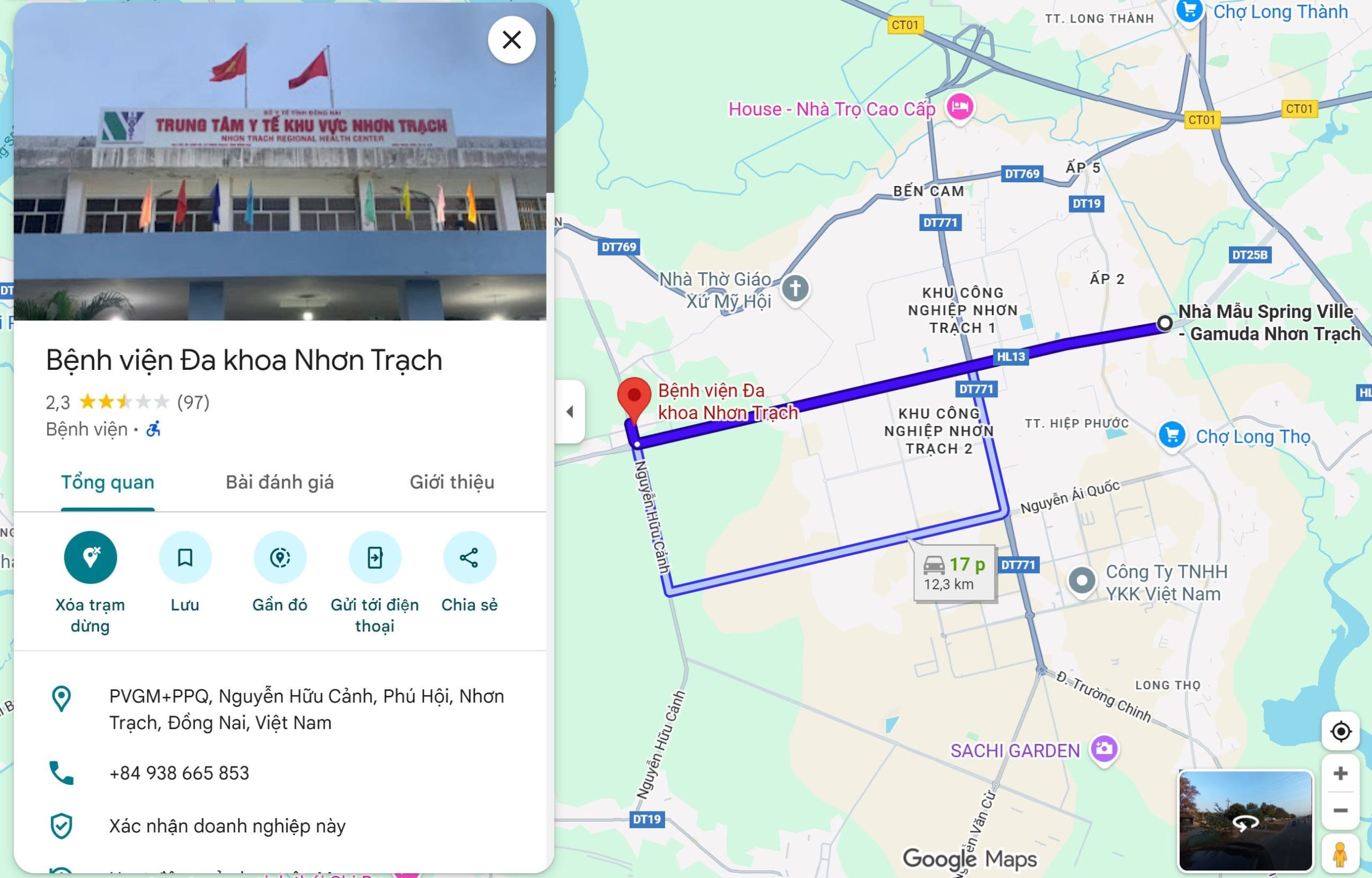 bệnh viện gần spring ville