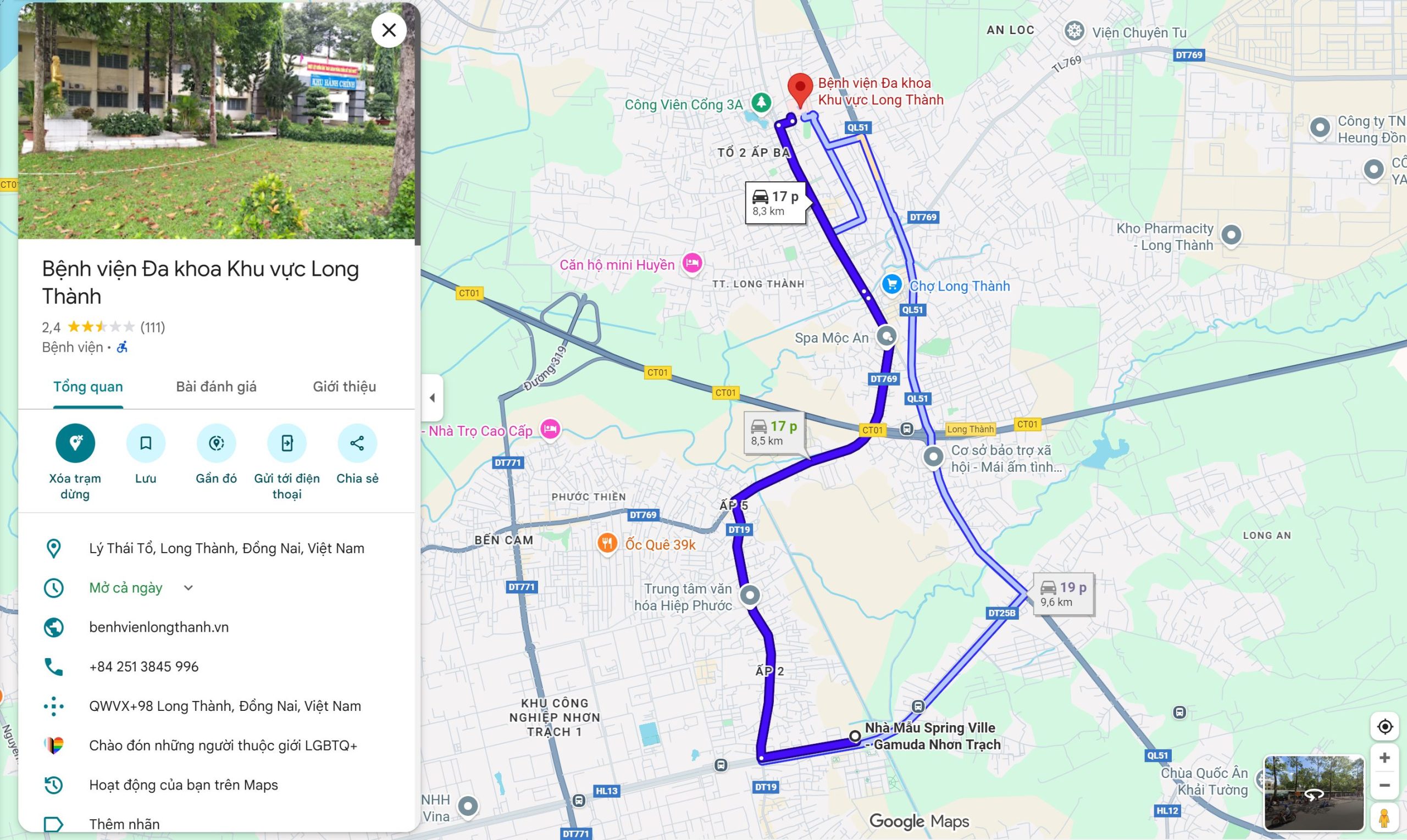 bệnh viện gần spring ville