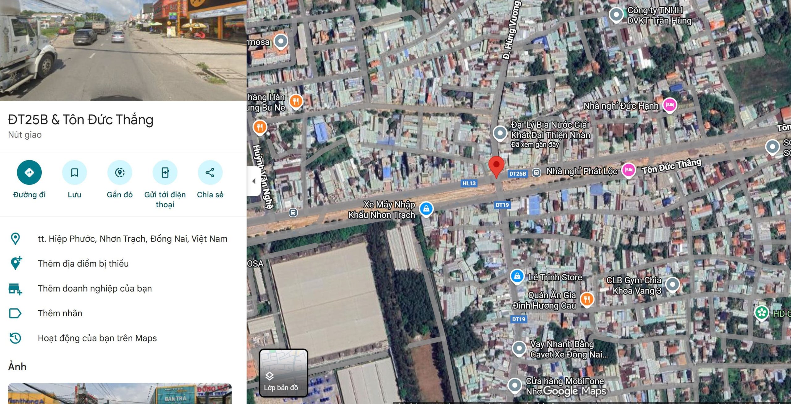 đường 25b tôn đức thắng nhơn trạch