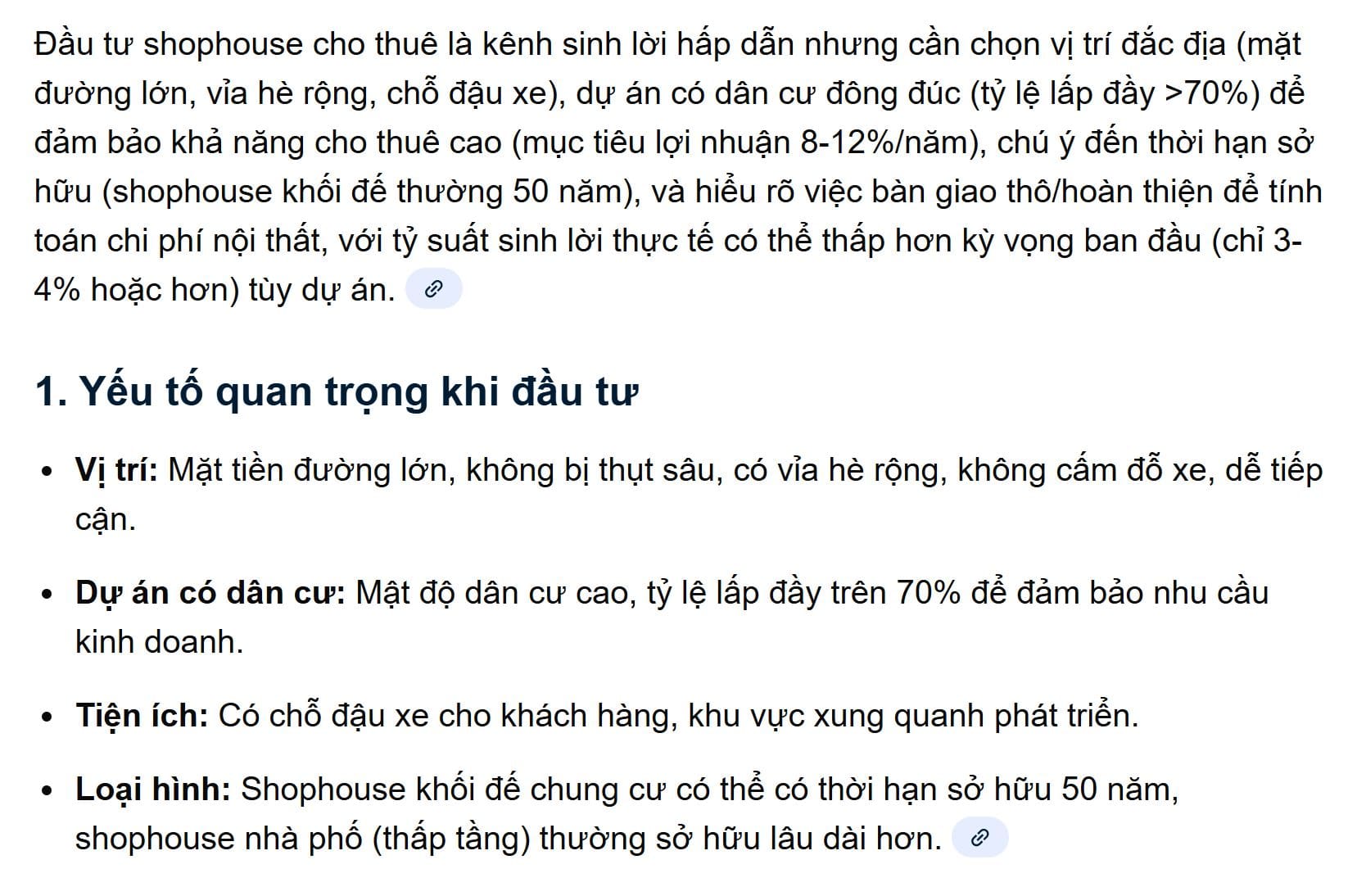 lợi nhuận shophouse spring ville