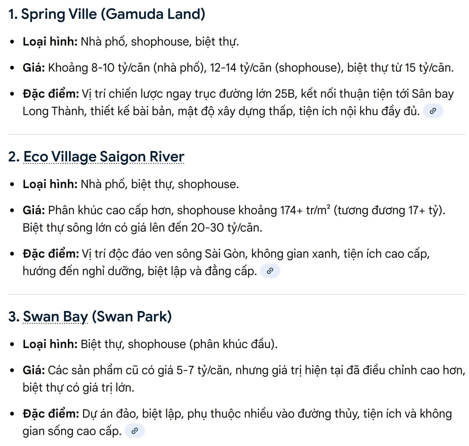 so sánh giá spring ville